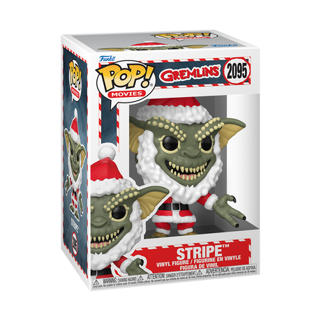 Funko Pop! Gremlins Stripe holiday figure with festive accessories, collectible vinyl toy from Shak's Pop Shop.