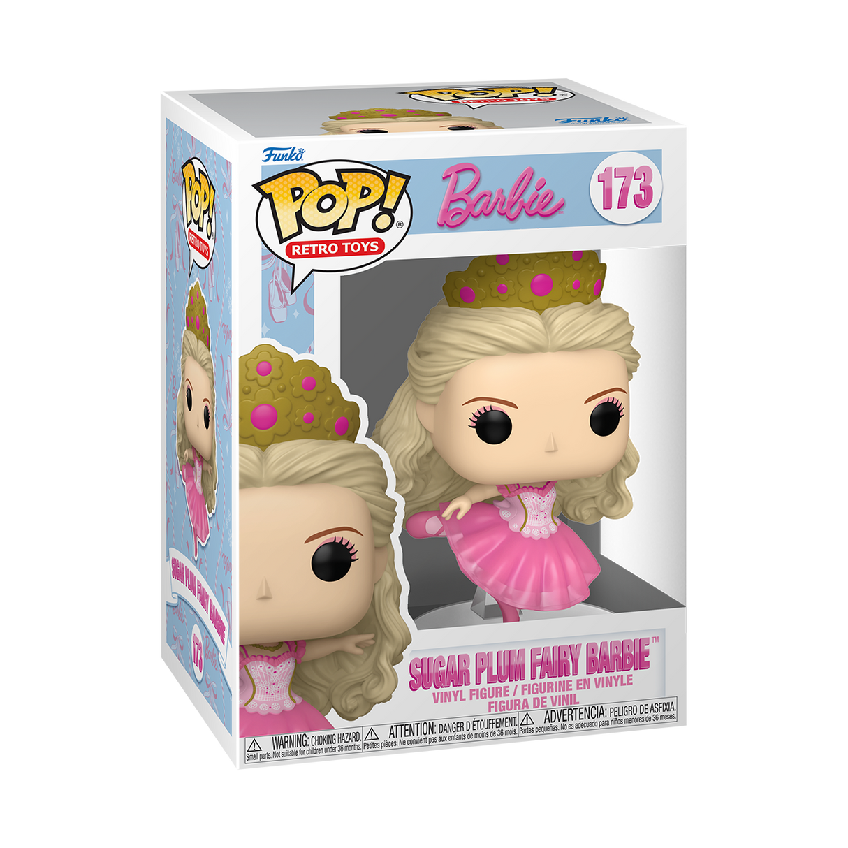 Funko Pop! Retro Toys Barbie as the Sugar Plum Fairy from Nutcracker, collectible doll with detailed costume and shimmering accessories