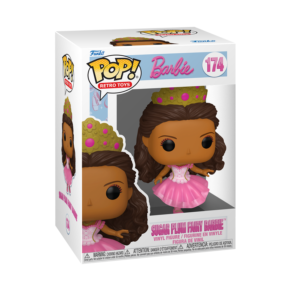 Funko Pop! Retro Toys Barbie in the Nutcracker Sugar Plum Fairy collectible figure by Shak's Pop Shop, featuring Barbie in a Nutcracker costume.