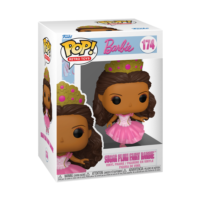 Funko Pop! Retro Toys Barbie in the Nutcracker Sugar Plum Fairy collectible figure by Shak's Pop Shop, featuring Barbie in a Nutcracker costume.