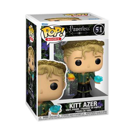 Funko Pop! figure of Kitt Azer from Powerless, featuring stylized vinyl toy with detailed costume and expressive face.
