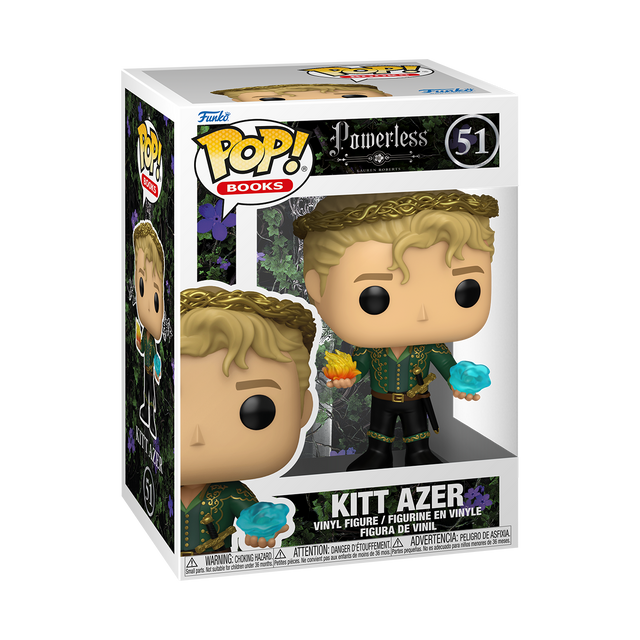 Funko Pop! figure of Kitt Azer from Powerless, featuring stylized vinyl toy with detailed costume and expressive face.