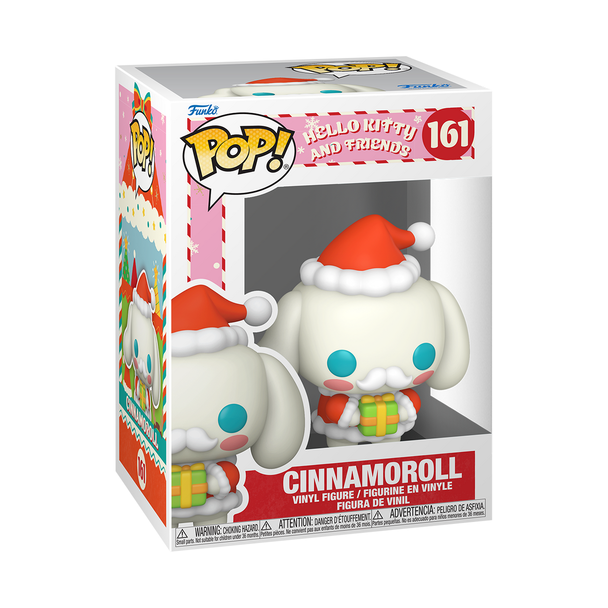 Funko Pop! Sanrio Hello Kitty and Friends Cinnamoroll festive figurine with holiday-themed design, collectible vinyl toy.