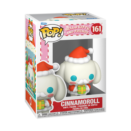 Funko Pop! Sanrio Hello Kitty and Friends Cinnamoroll festive figurine with holiday-themed design, collectible vinyl toy.