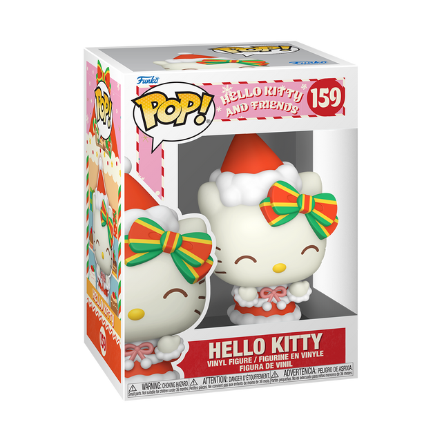 Funko Pop! Hello Kitty Festive figure from Sanrio collection, featuring Hello Kitty in holiday-themed attire.