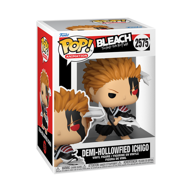 Funko Pop! Animation: Bleach Thousand Year Blood War Demi-Hollowfied Ichigo Kurosaki figure from Shak's Pop Shop, stylized collectible toy.