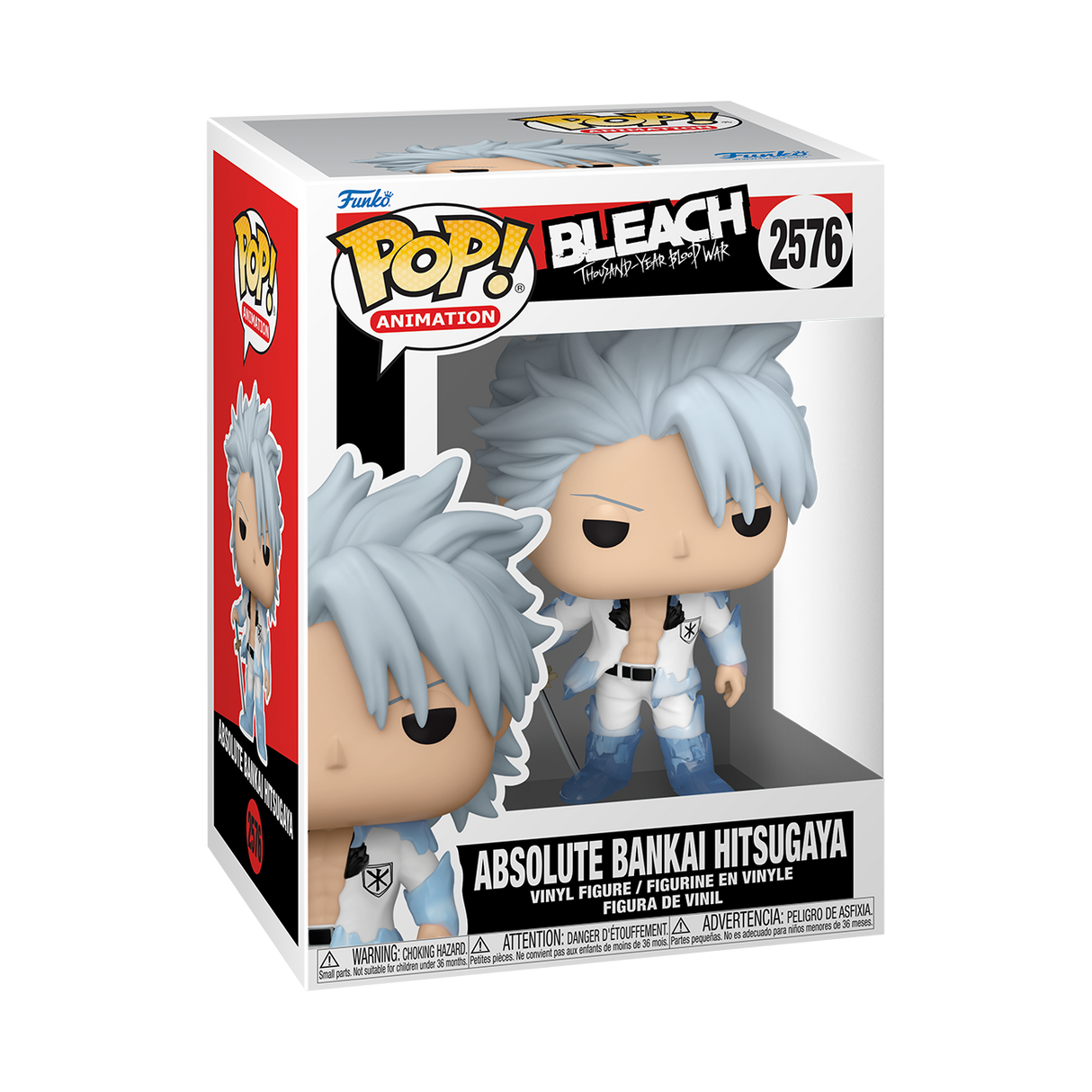 Funko Pop! Animation Bleach Thousand Year Blood War Toshiro Hitsugaya figure with detailed bankai costume, from Shak's Pop Shop.