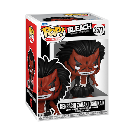 Funko Pop! Animation: Bleach Kenpachi Zaraki (Bankai) figure from Thousand Year Blood War series, stylized vinyl collectible.