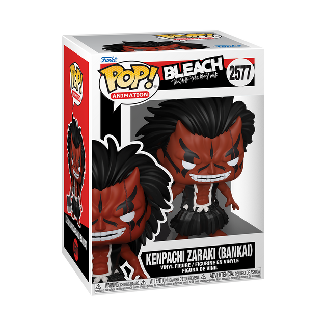 Funko Pop! Animation: Bleach Kenpachi Zaraki (Bankai) figure from Thousand Year Blood War series, stylized vinyl collectible.