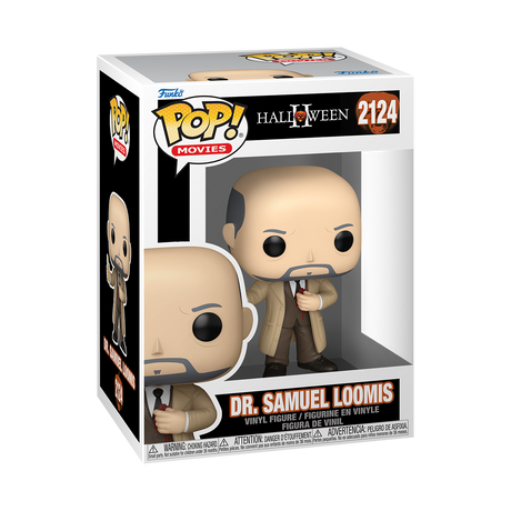 Funko Pop! Movies: Halloween II Dr. Samuel Loomis figure with detailed packaging and collectible design.
