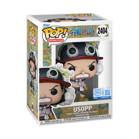 Funko Pop! Animation: One Piece Usopp figure from Thriller Bark Arc, collectible vinyl toy with detailed design.