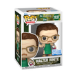 Funko Pop! Walter White in green apron from Breaking Bad Specialty Series, collectible figure with detailed features.