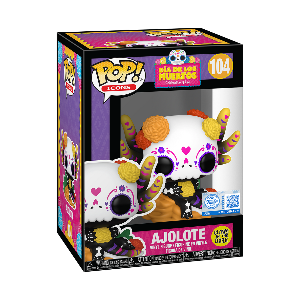 Funko Pop! Icons: Dia De Los Muertos: Ajolote (Glow) (Funko Special Edition)