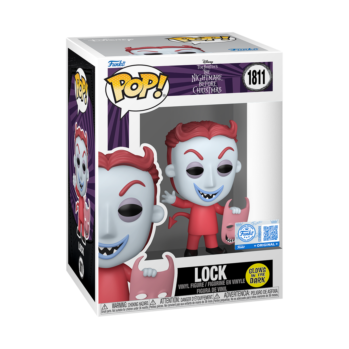 Funko Pop! Disney: Nightmare Before Christmas: Lock (Glow) (Funko Special Edition)