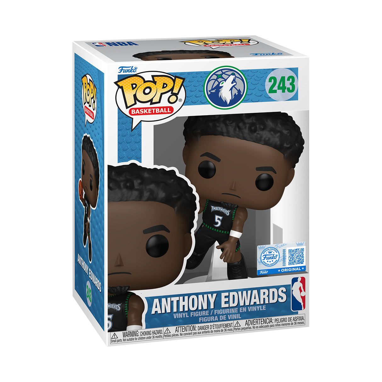 Funko Pop! Basketball: Minnesota Timberwolves: Anthony Edwards (Lids Exclusive)