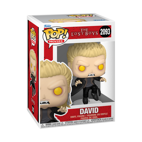 Funko Pop! Movies The Lost Boys David figure with vampire costume, featuring detailed character design from the film.
