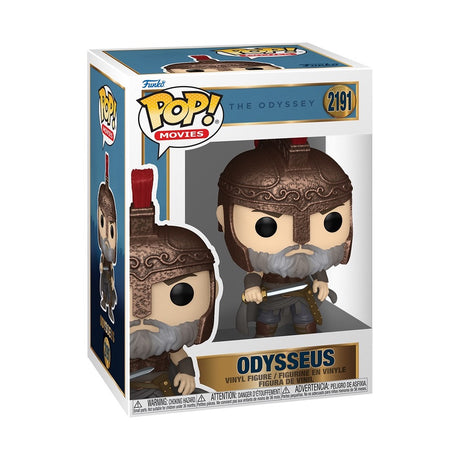 Funko Pop! Movies Odysseus figure from The Odyssey series, with detailed sculpt and vibrant paint, collectible vinyl figure.