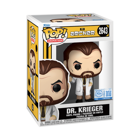 Funko Pop! Television Archer Dr. Krieger figure, Funko Shop Exclusive collectible in window box