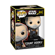 Funko Pop! Star Wars Count Dooku retro vinyl figure from Shak's Pop Shop, detailed collectible toy with signature character features.