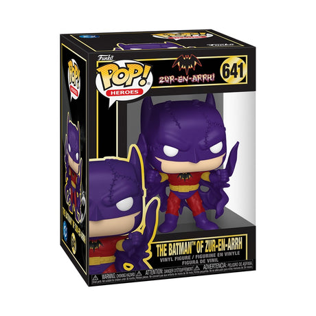 Funko Pop! Heroes Batman Zur-En-Arrh figure with vibrant costume and dynamic pose, collectible toy from the Batman Zur-En-Arrh series.
