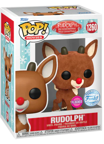 Funko Pop! Movies: Rudolph the Red Nosed Reindeer: Rudolph (Flocked) (Special Edition)