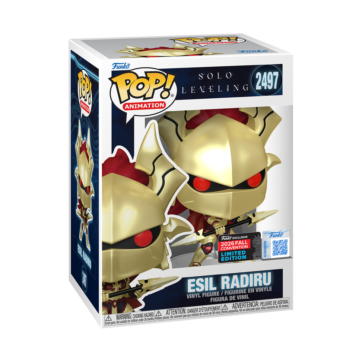 Funko Pop! Animation: Solo Leveling: Esil Radiru (Masked) (2026 Fall Convention Shared Exclusive)