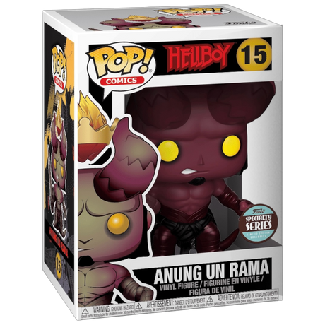 Funko Pop! Comics Hellboy: Anung Un Rama figure with box imperfection, collectible vinyl toy from Shak's Pop Shop Specialty Series.