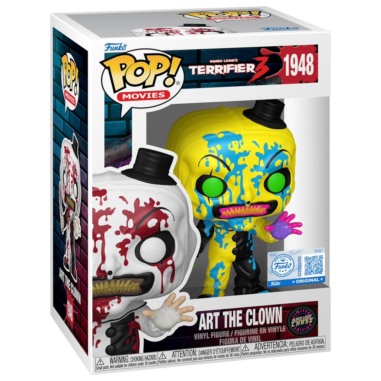 Funko Pop! Movies: Terrifier 3: Art the Clown (Blacklight Chase) (Funko Special Edition)
