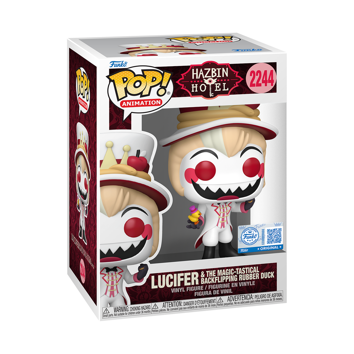 Funko Pop! Animation: Hazbin Hotel: Lucifer and Magic-Tastical Backflipping Rubber Duck (Hot Topic Exclusive)