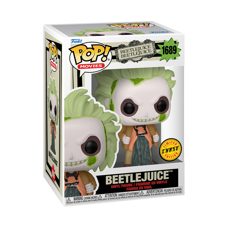 Funko Pop! Television: BeetleJuice: BeetleJuice In Cardigan (Chase) (Box Imperfection)