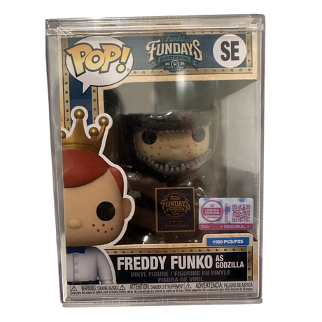 Funko Pop! Freddy as Godzilla figure from Funko Fundays Quest for the Grail, Legendary Edition, exclusive 2026 collectible.