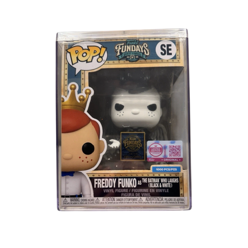 Funko Pop! Funko Fundays Quest for the Grail: Freddy as Batman Who Laughs Black and White (LE 1,000) (Funko Legendary Edition) (2026 Fundays Exclusive)