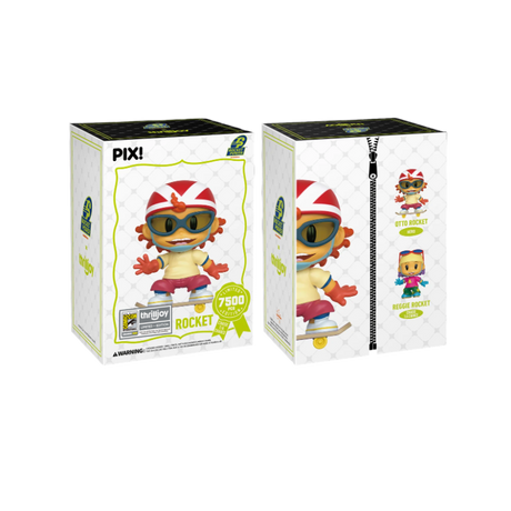 Collectible Otto Rocket figure from ThrillJoy Pix Rocket Power series, exclusive SDCC 2026 convention item by Shak's Pop Shop.