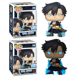 Funko Pop! Animation Solo Leveling Sung Jinwoo figure with chalice collectible design, detailed figure on a white background.