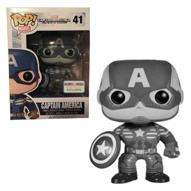 Funko Pop! Marvel: Captain America The Winter Soldier: Captain America (Black and White) (Barnes and Nobles Exclusive)