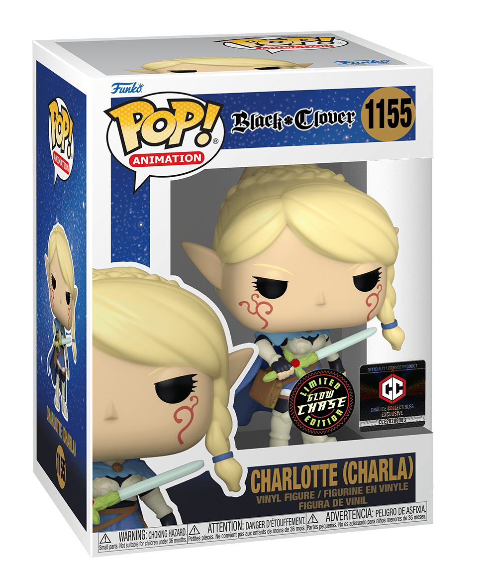 Funko Pop! Animation:Black Clover: Charlotte (Charla) (Glow Chase) (Chalice Collectables Exclusive)