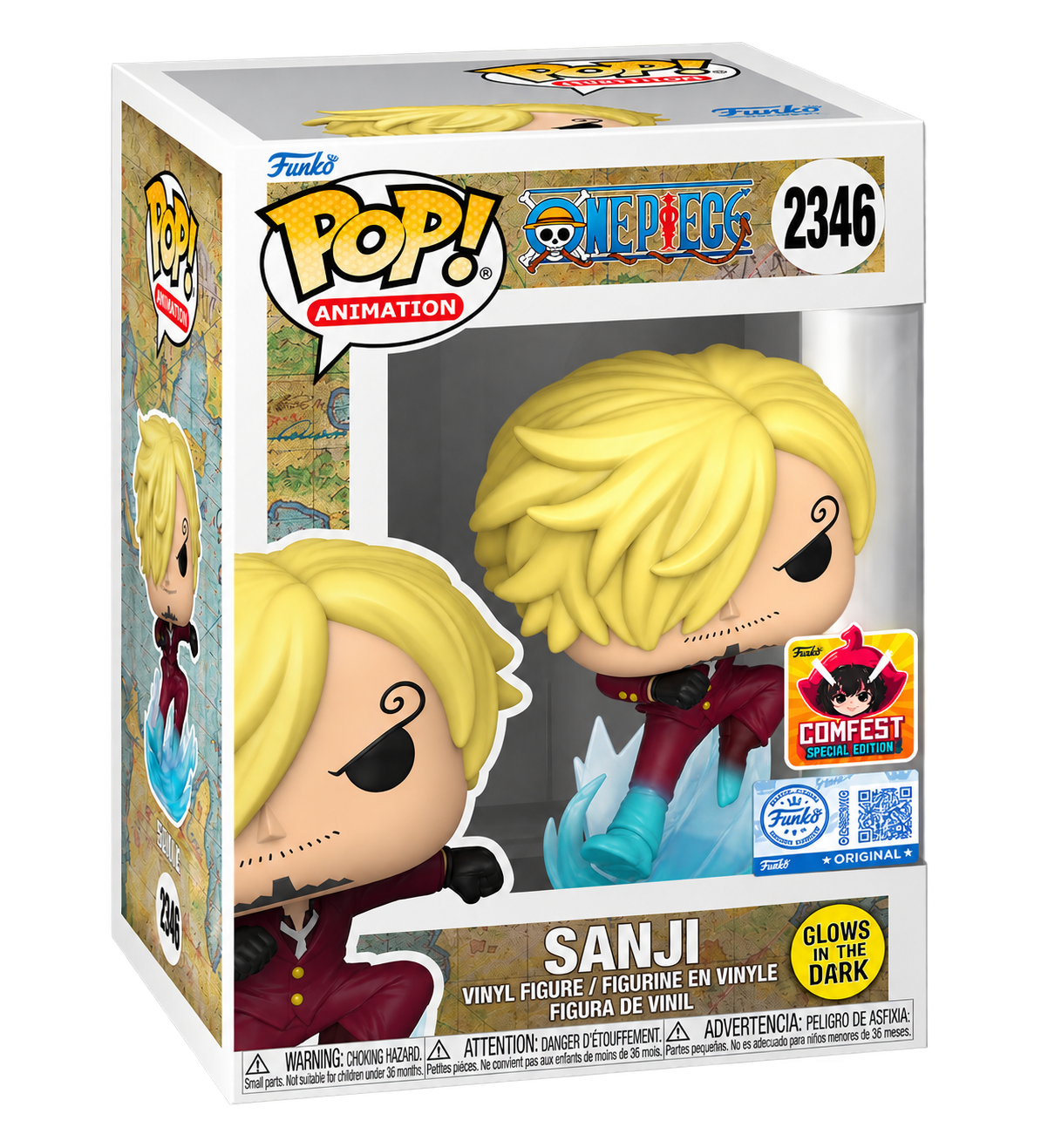 Funko Pop! Animation: One Piece: Sanji (Glow) (2026 Comfest Convention Exclusive)