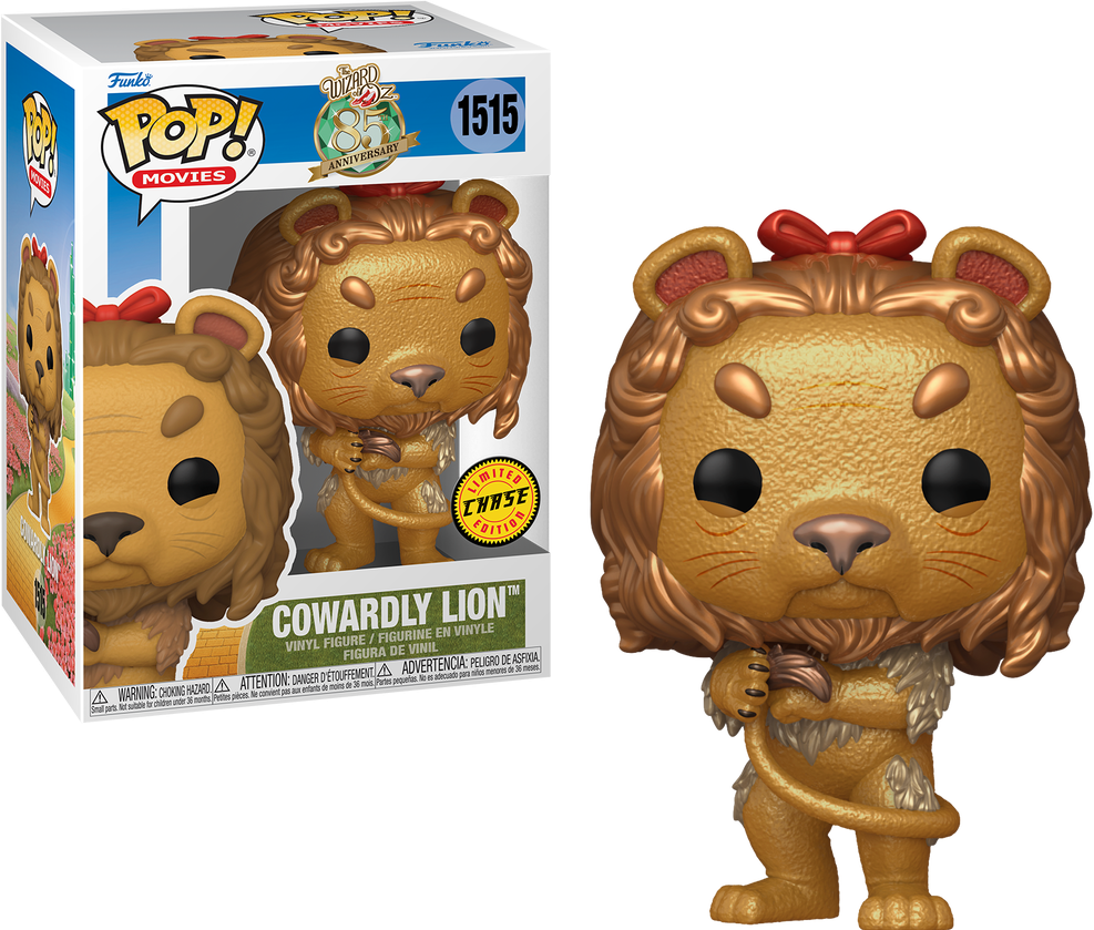 Funko Pop! Movies: The Wizard Of Oz 85th Anniversary: Cowardly Lion (Metallic Chase)