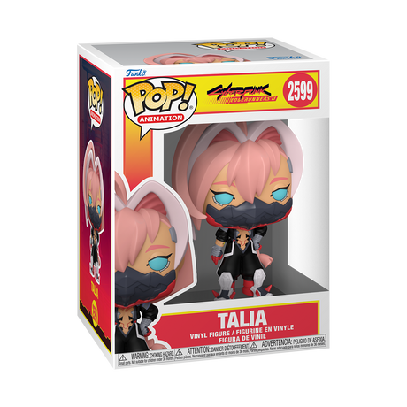 Funko Pop! Animation Cyberpunk Edgerunners Talia figure with detailed colorful design and iconic character features.