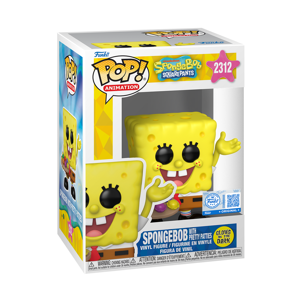 Funko Pop! Animation: Spongebob Squarepants: Spongebob with Pretty Patties (Glow) (It'Sugar Exclusive)