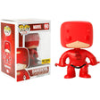 Funko Pop! Marvel Daredevil vinyl figure with red costume and iconic pose, featuring detailed sculpting and bright colors.
