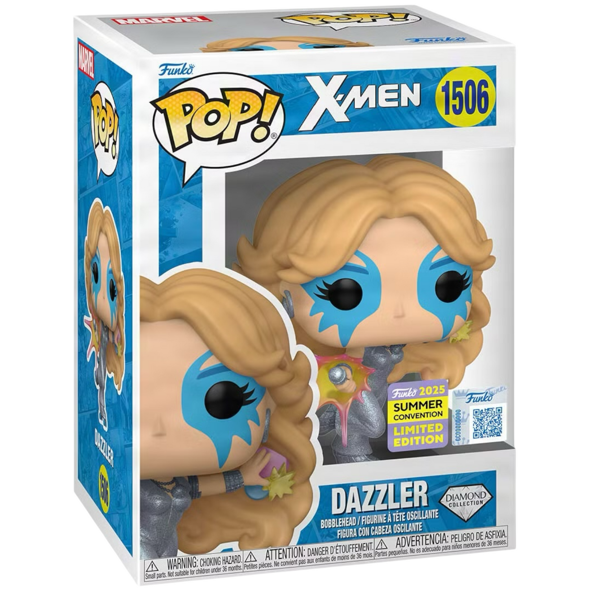 Funko Pop! Marvel: X-Men: Dazzler (Diamond Collection) (2025 Summer Convention Exclusive) (Box Imperfection)