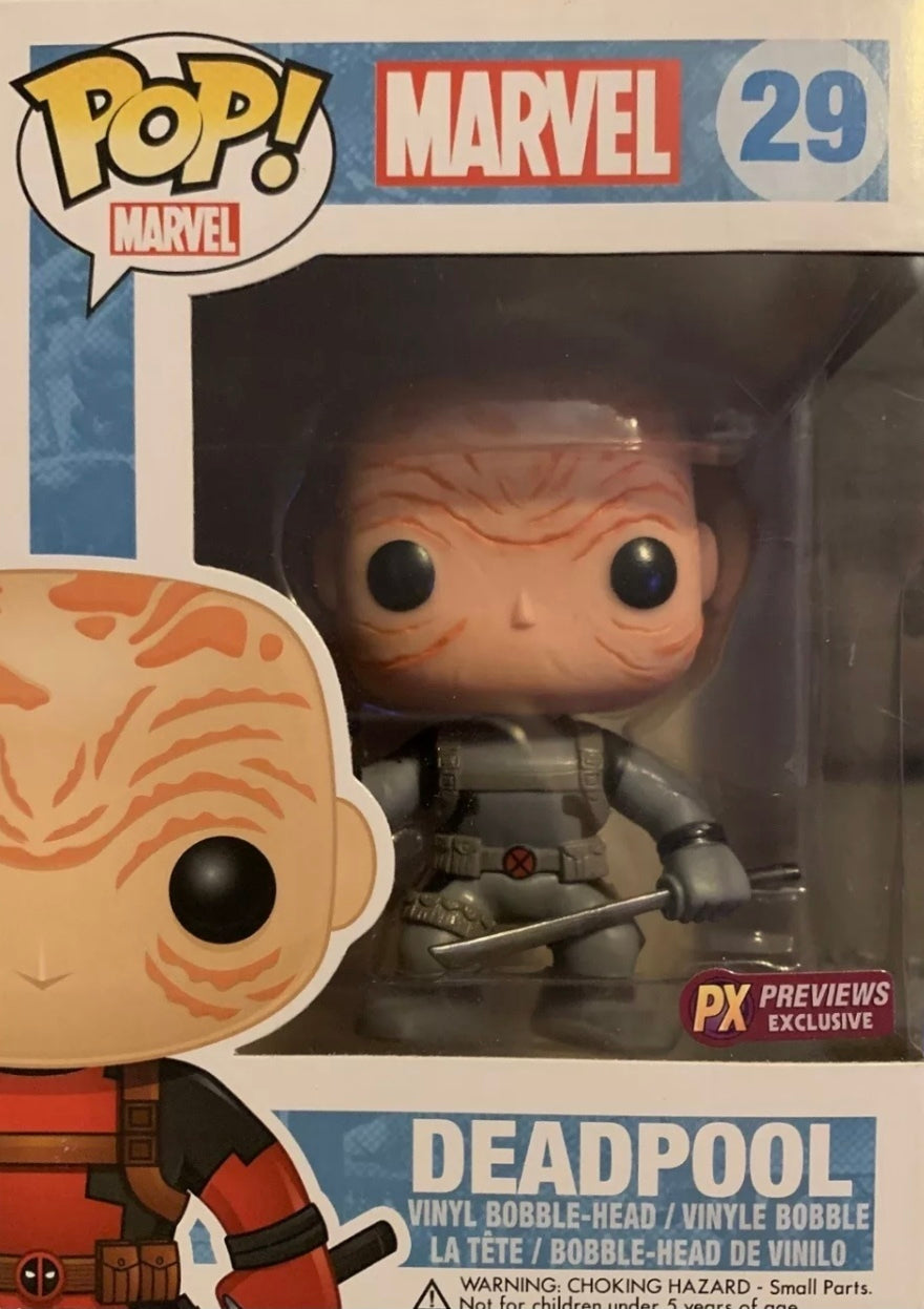 Funko Pop! Marvel: Deadpool (Unmasked, X-Force) (PX Exclusive) (Box Imperfection)