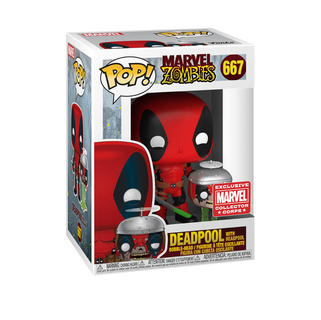 Funko Pop! Marvel: Deadpool With Headpool (Marvel Collector Corps Box Exclusive)