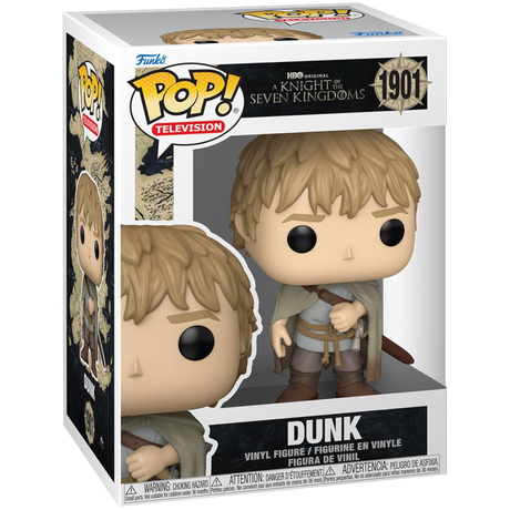Funko Pop! figure of Dunk from Game of Thrones, collectible toy by Shak's Pop Shop, featuring detailed knight character from Seven Kingdoms