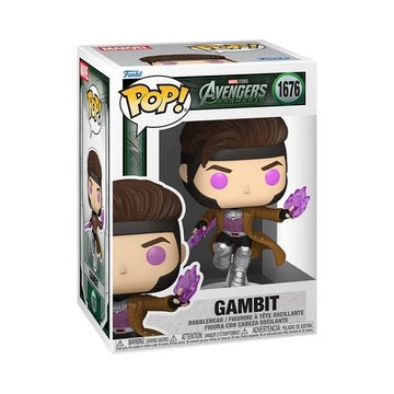 Funko Pop! Marvel Avengers Gambit collectible figure with detailed costume and dynamic pose, from Shak's Pop Shop.