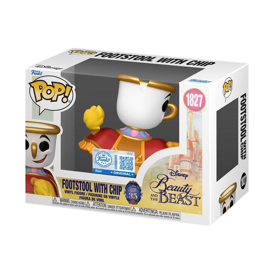 Funko Pop! Disney: Beauty and the Beast: Footstool with Chip (Funko Shop Exclusive)