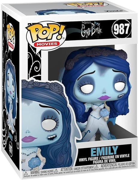 Funko Pop! Emily from The Corpse Bride with detailed Victorian dress and expressive face, collectible toy figure.