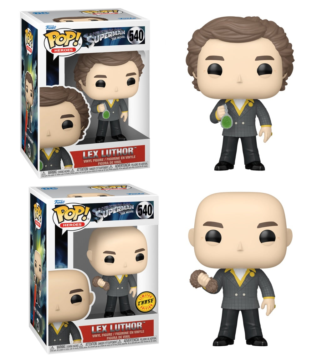 Funko Pop! Heroes: Superman The Movie: Lex Luthor (with Kryptonite Necklace) (1978) (Chase Bundle)