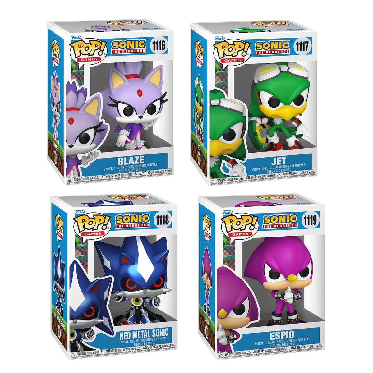 Funko Pop! Games: Sonic the Hedgehog: 4 Pop Bundle